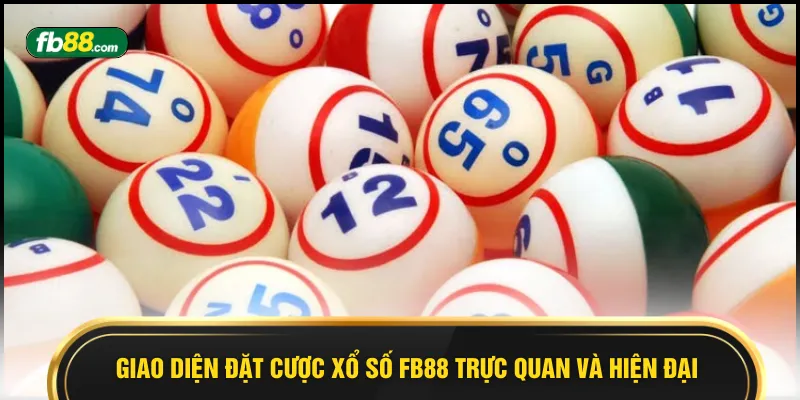 Giao diện đặt cược xổ số FB88 trực quan và hiện đại