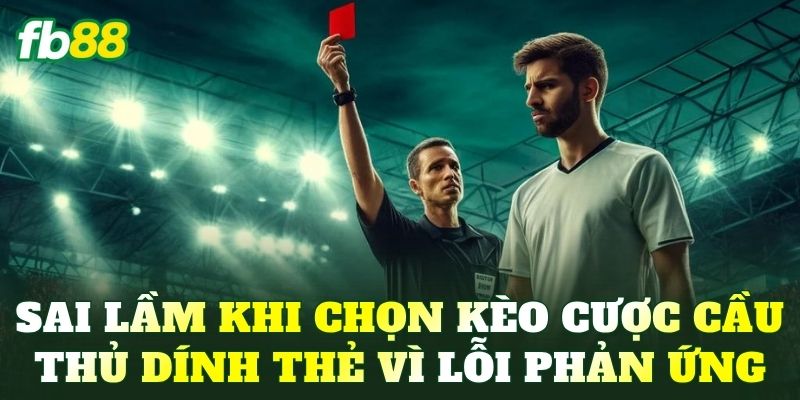 Sai lầm khi chọn kèo cược cầu thủ dính thẻ vì lỗi phản ứng