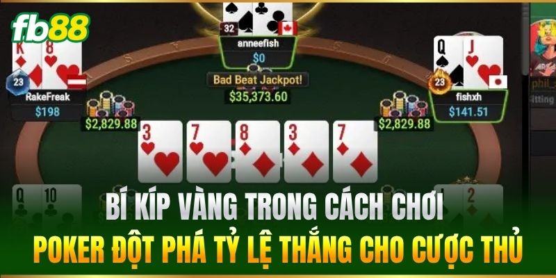Bí kíp vàng trong Cách Chơi Poker đột phá tỷ lệ thắng cho cược thủ