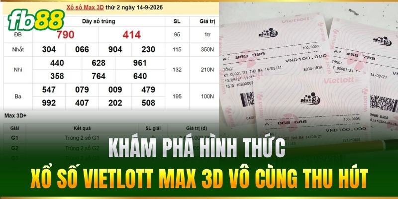 Khám phá hình thức Xổ Số Vietlott Max 3D vô cùng thu hút