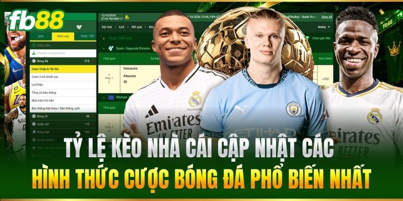 Tỷ Lệ Kèo Nhà Cái cập nhật các hình thức cược bóng đá phổ biến nhất